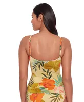 Lauren Ralph Women's Printed Surplice Tankini Top