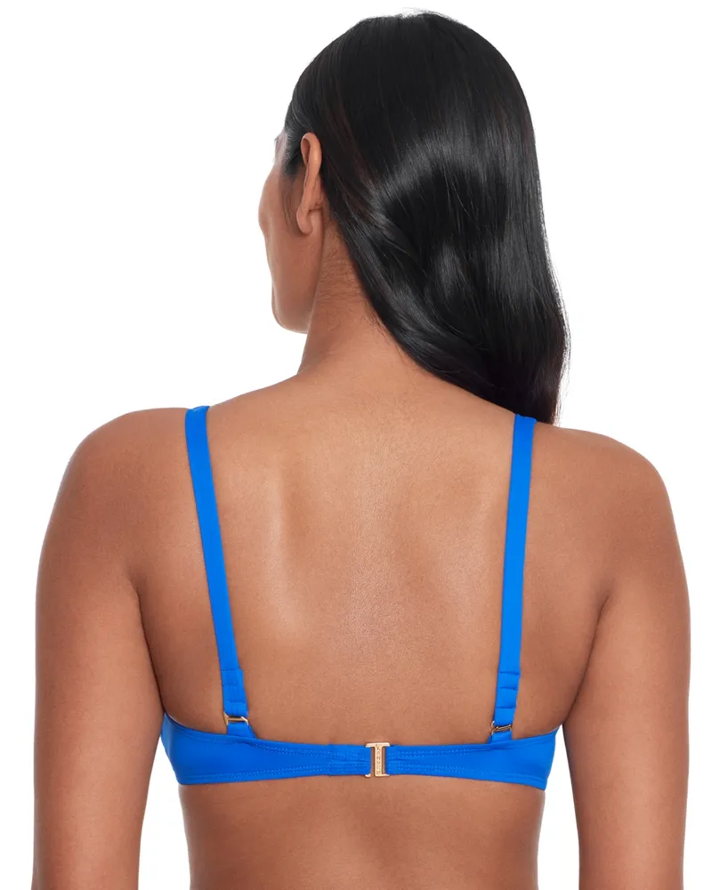 Lauren Ralph Women's Ring-Trim Bikini Top