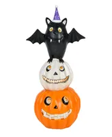 National Tree Company 22" Pre-Lit Bat Standing on Pumpkins