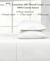 Soft Cotton Bed Sheet Set Twin Xl - 400 Thread Count 100% Sateen