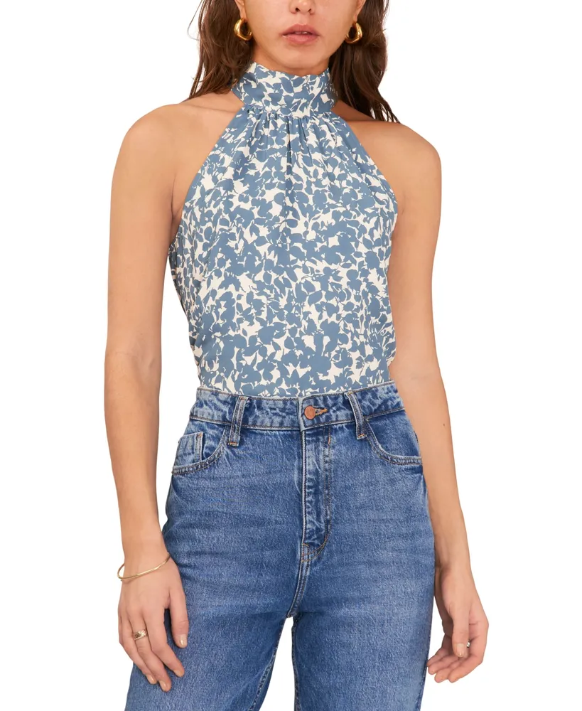 Denim Tie Back Halter Top