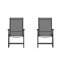 Outdoor Folding Patio Sling Chair / Portable (2 Pack)