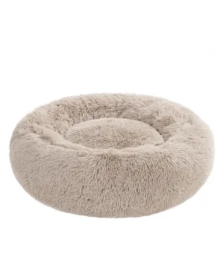 Juicy Couture Devon Faux Fur Small Round Pet Bed for Dogs and Cats