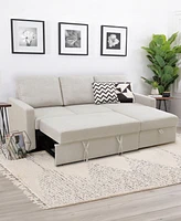 Newton 82" Polyester Storage Sectional Sofa Bed