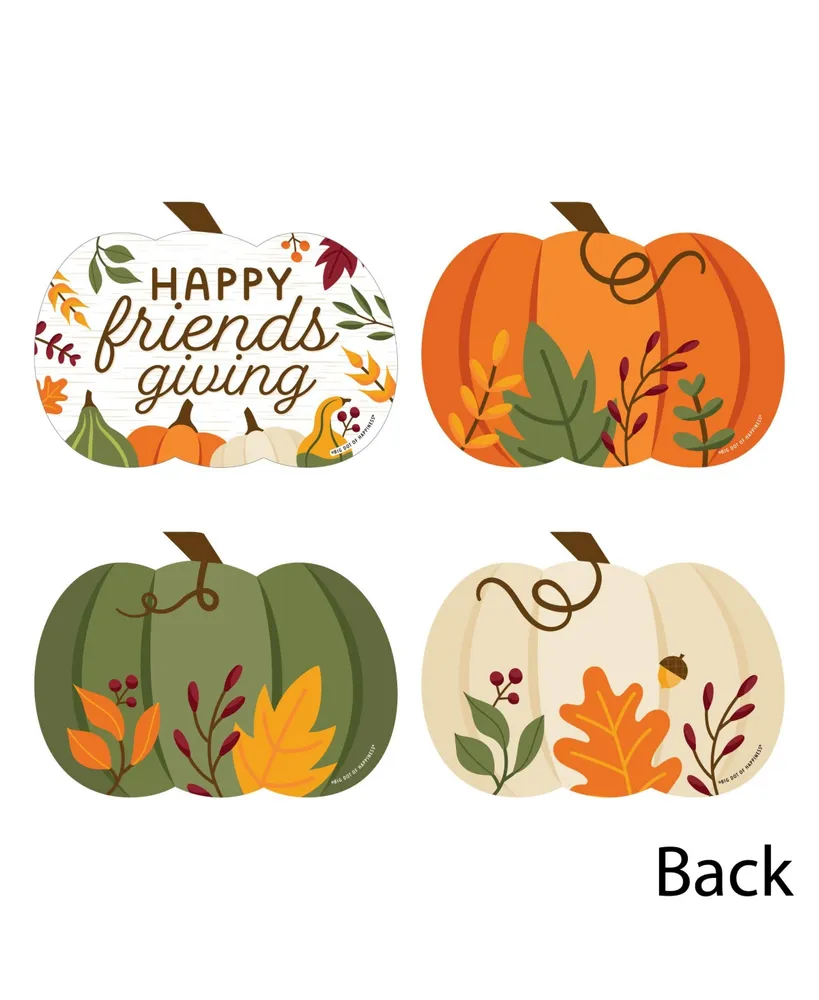 Fall Friends Thanksgiving Pumpkin Diy Friendsgiving Party Essentials - Set of 20 - Assorted Pre