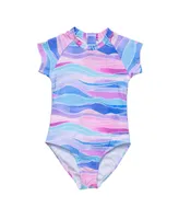 Toddler, Child Girls Water Hues Ss Surf Suit