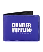 The Office Dunder Mifflin Inc. Paper Company Bifold Wallet, Slim Wallet with Decorative Tin for Men and Women