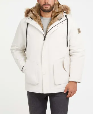 Guess Men's Winter Faux Fur Parka Jacket