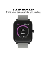 24/7 Evo Unisex Gray Silicone Strap Smartwatch 37.5mm