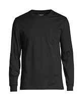 Lands' End Big & Tall Super-t Long Sleeve T-Shirt with Pocket