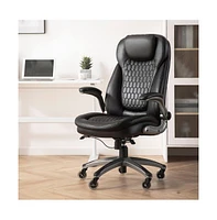 Ergonomic Executive Office Chair with Rubber Wheels