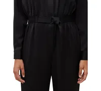 French Connection Women's Enid Long-Sleeve Crepe Jumpsuit