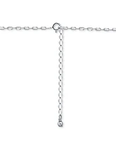 Giani Bernini Cubic Zirconia Accent Open Heart Pendant Necklace Sterling Silver, 16" + 2" extender, Created for Macy's