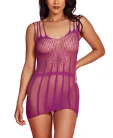 Hauty Women's Sheer Hosiery Chemise with Heart Cut Out 1 Pc Lingerie