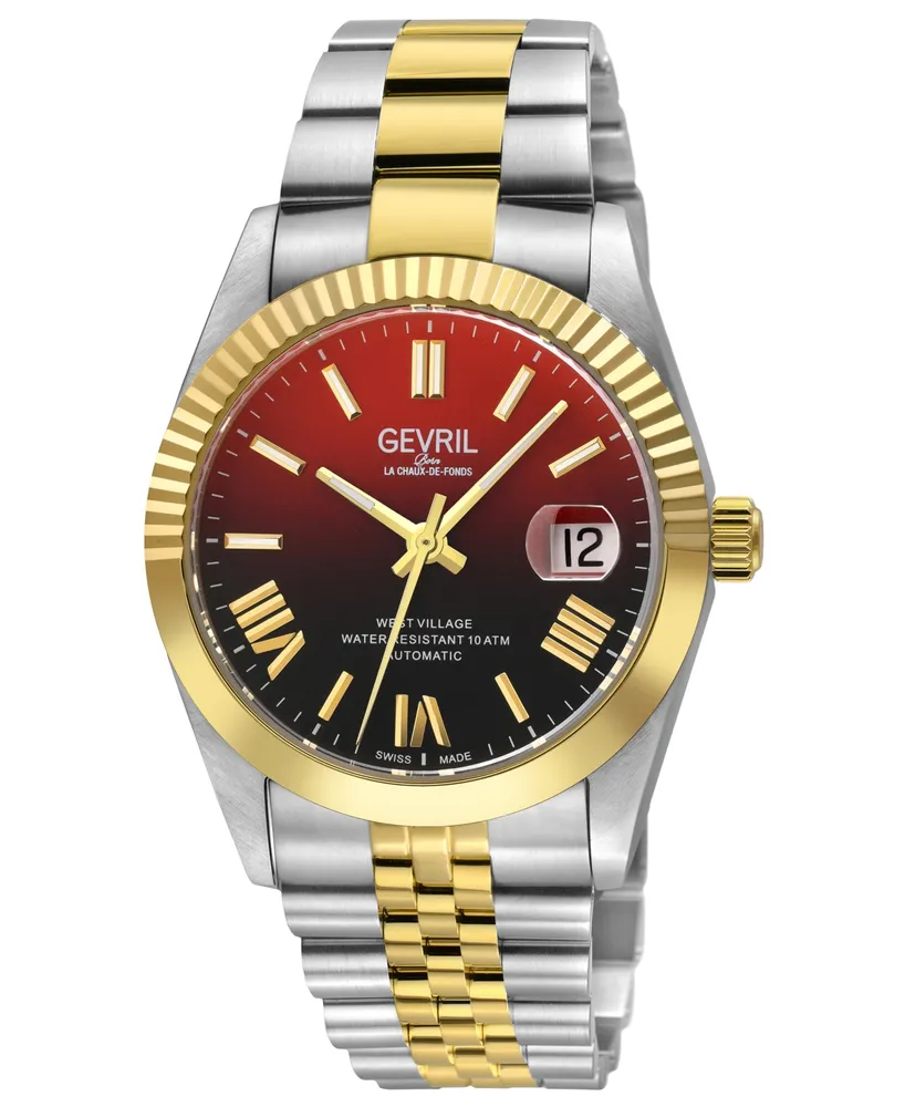 Gevril Men's West Village Fusion Elite Two-Tone Stainless Steel Watch 40mm
