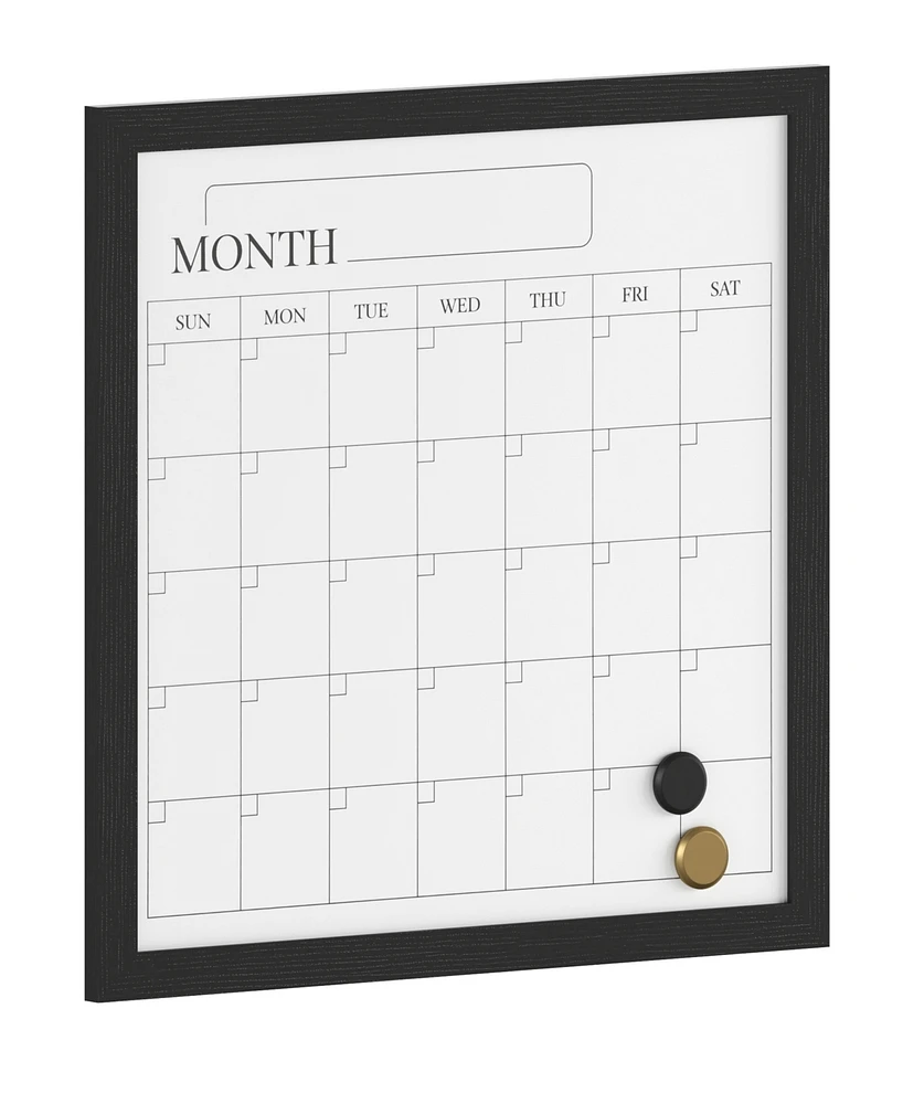 Martha Stewart Everette 18" x 18" Magnetic Monthly Calendar Dry Erase Board with Frame