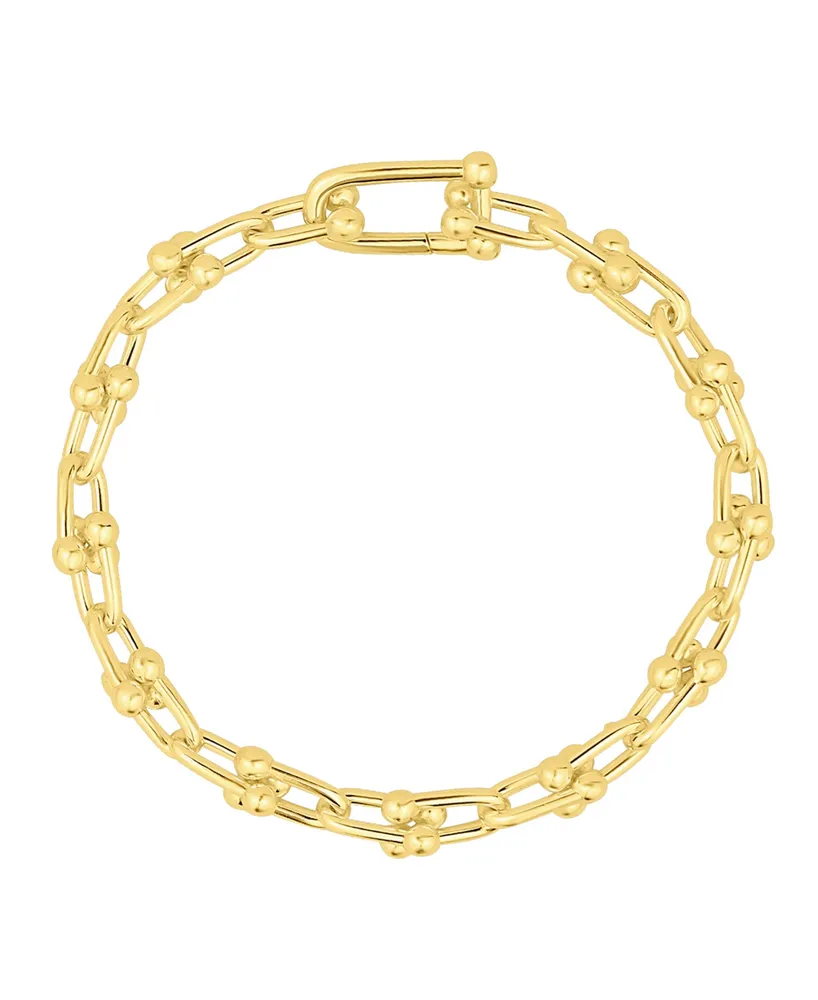 And Now This Silver-Plated or 18K Gold-Plated Ball Link Bracelet