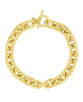 And Now This Silver-Plated or 18K Gold-Plated Oval Chain Toggle Bracelet