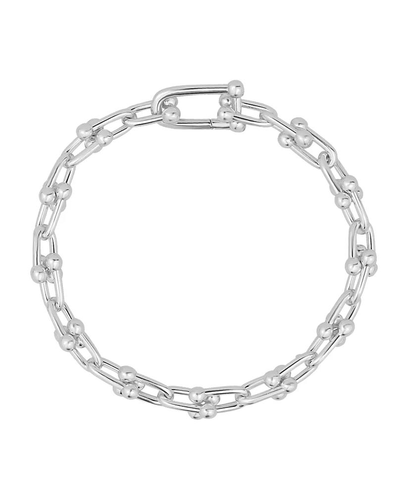 And Now This Silver-Plated or 18K Gold-Plated Ball Link Bracelet