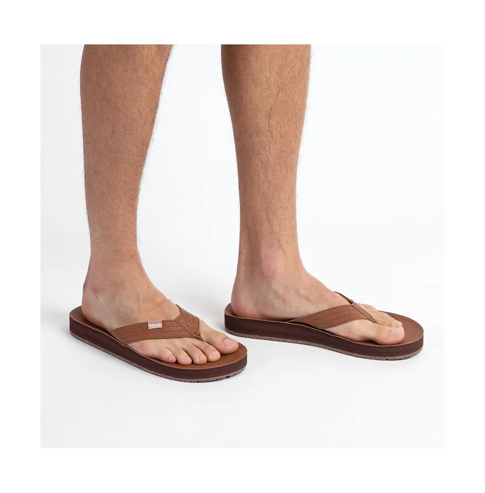 Feelgoodz Men's Men S Zensole Kinderz Faux Leather Flip-flop Thong Sandals