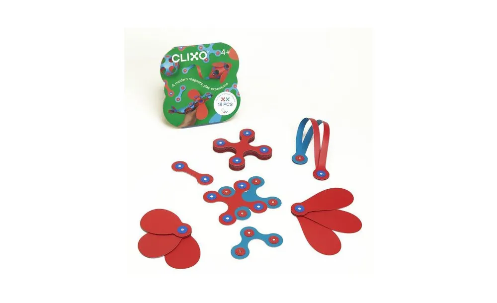 Clixo Itsy Pack Flamingo + Turquoise 18 pc Magnetic Building Toy