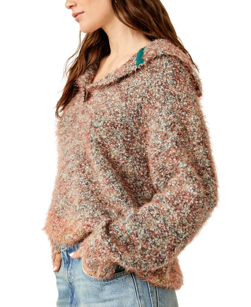 Free People Women's Stellar Collared Textured Sweater