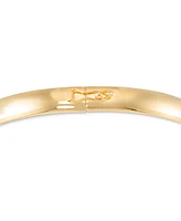 High Polished Round Flexible Bangle Bracelet in 10k Gold