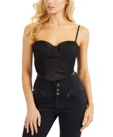 Guess Women's Kessa Lace-Trim Sweetheart Bustier Top