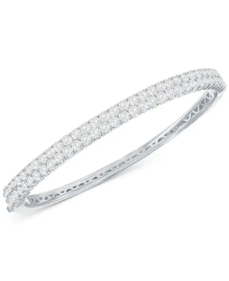 Diamond Double Row Bangle Bracelet (4-3/4 ct. t.w.) in 14k Gold