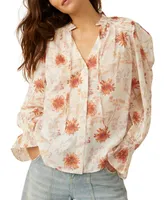 Free People Women's Meant To Be Ruffled Cotton Blouse