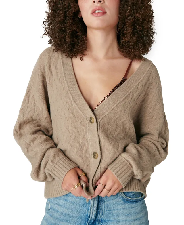 Lucky Brand Women's Cozy Cable-Knit Button-Front Cardigan