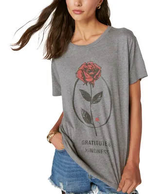 Lucky Brand Women's Gratitude & Kindness Boyfriend T-Shirt