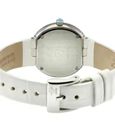 GV2 by Gevril Women's Arezzo White Leather Watch 33mm