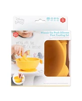 Bumkins Disney Baby Boys and Girls Silicone First Feeding Set with Spoon