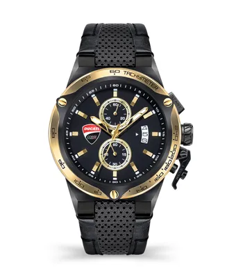 Ducati Corse Men's Quartz Two Tone Genuine Leather Watch 45mm