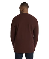 Johnny Bigg Men's Waffle Henley Long Sleeve Top