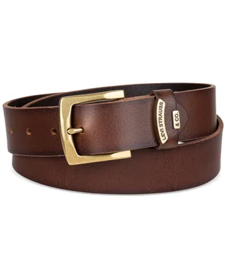 Levi's Men's Gold Buckle Leather Belt