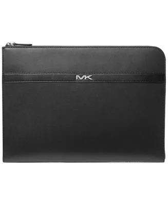 Michael Kors Men's L-Zip Logo Laptop Case