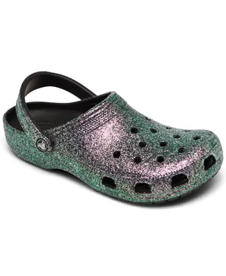 Crocs Women's Classic Glitter Clogs from Finish Line