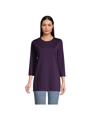 Lands' End Petite 3/4 Sleeve Cotton Supima Tunic