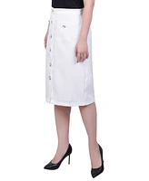 Ny Collection Petite Slim Tweed Double Knit Pencil Skirt with Pockets