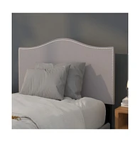 Arched Twin Headboard With Accent Nail Trim