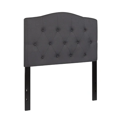Arched Twin Button Tufted Upholstered Headboard