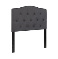 Arched Twin Button Tufted Upholstered Headboard
