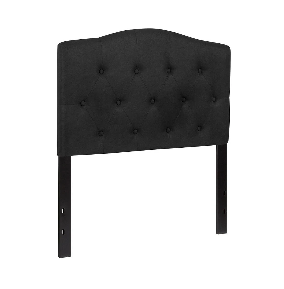 Arched Twin Button Tufted Upholstered Headboard