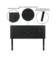 Button Tufted Full Upholstered Headboard