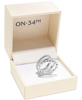 On 34th Silver-Tone 3-Pc. Set Twist Stack Rings, Exclusively at Macy's