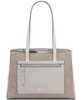 Hadley Signature Colorblocked Triple Compartment Tote