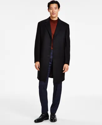 Michael Kors Men's Classic Fit Luxury Wool Cashmere Blend Overcoats