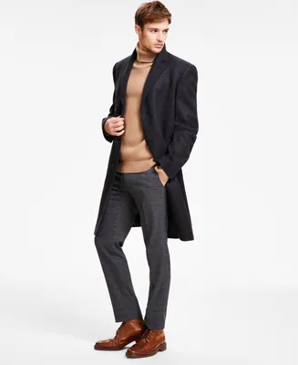 Michael Kors Men's Classic Fit Luxury Wool Cashmere Blend Overcoats